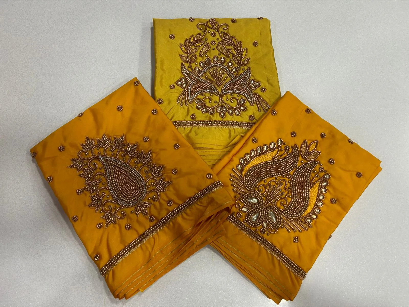 Stunning Yellow Maggam Work Blouse for Haldi Budget Friendly Saree Choli - Image 3