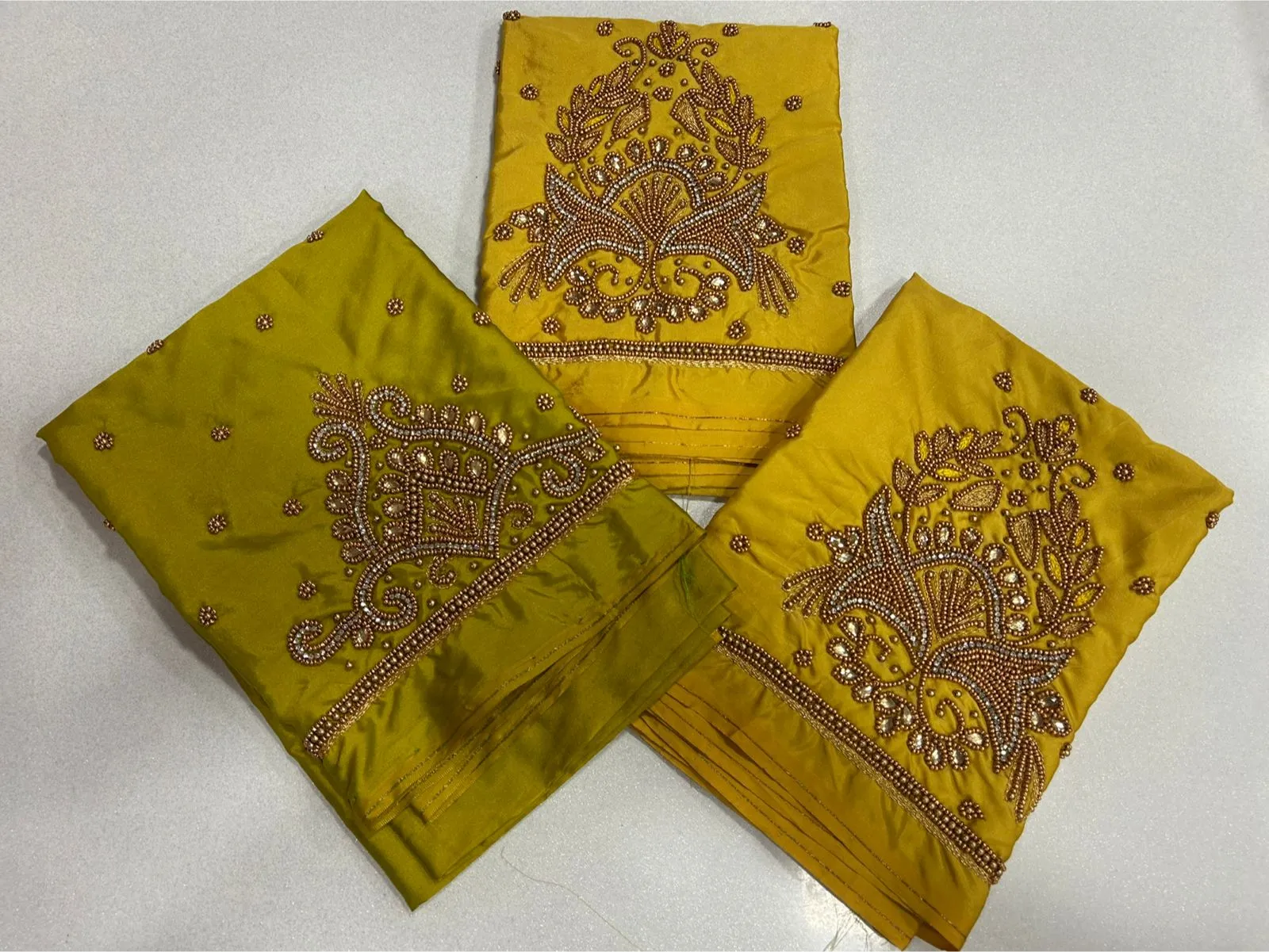 Stunning Yellow Maggam Work Blouse for Haldi Budget Friendly Saree Choli - Image 4