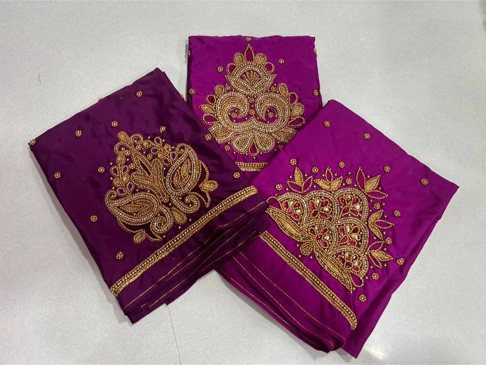 Ultimate Purple Pink Aari Maggam Work Blouse Design  New Arrival Wedding Festive Collection