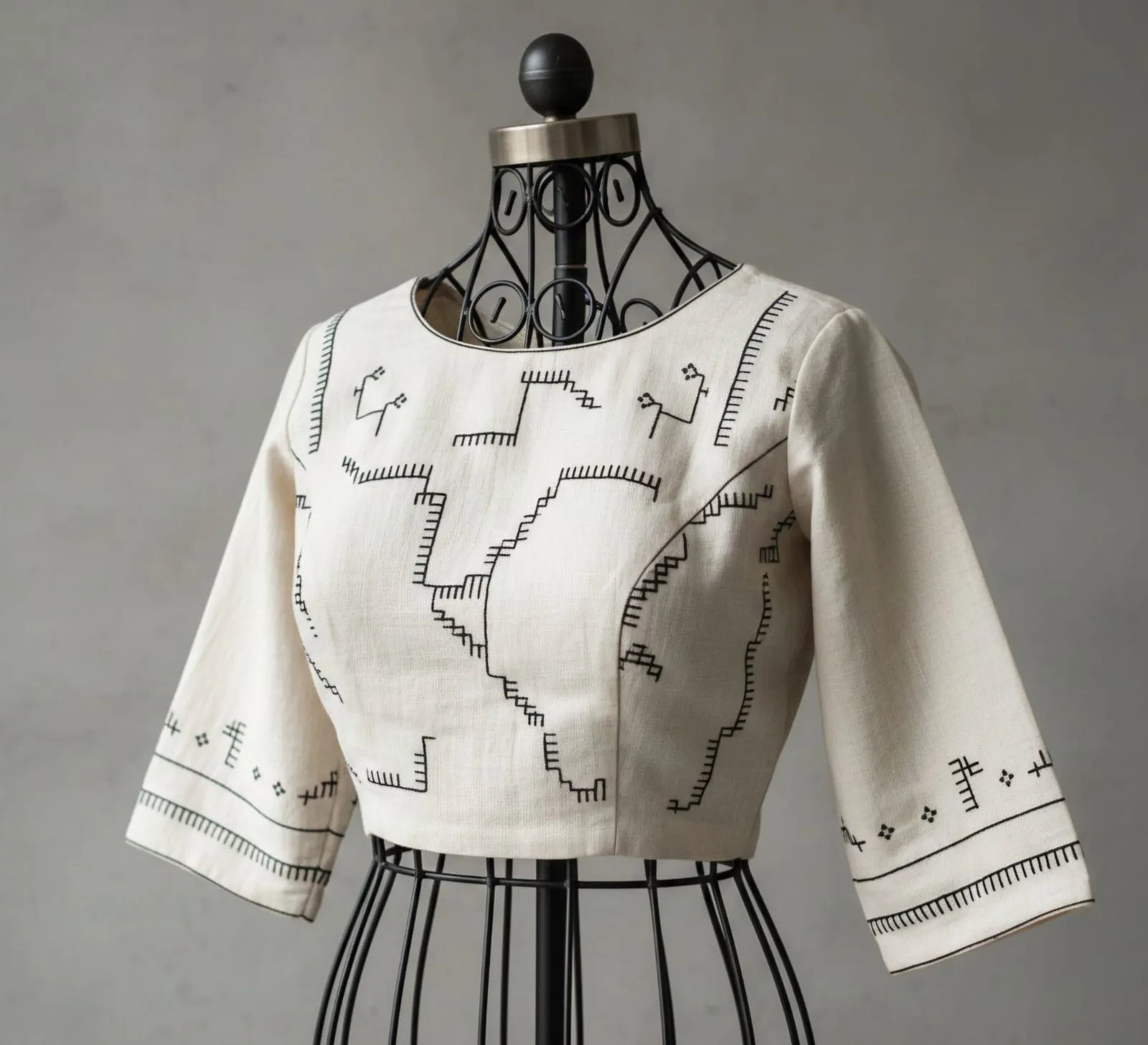 designer handcrafted maggam work blouse