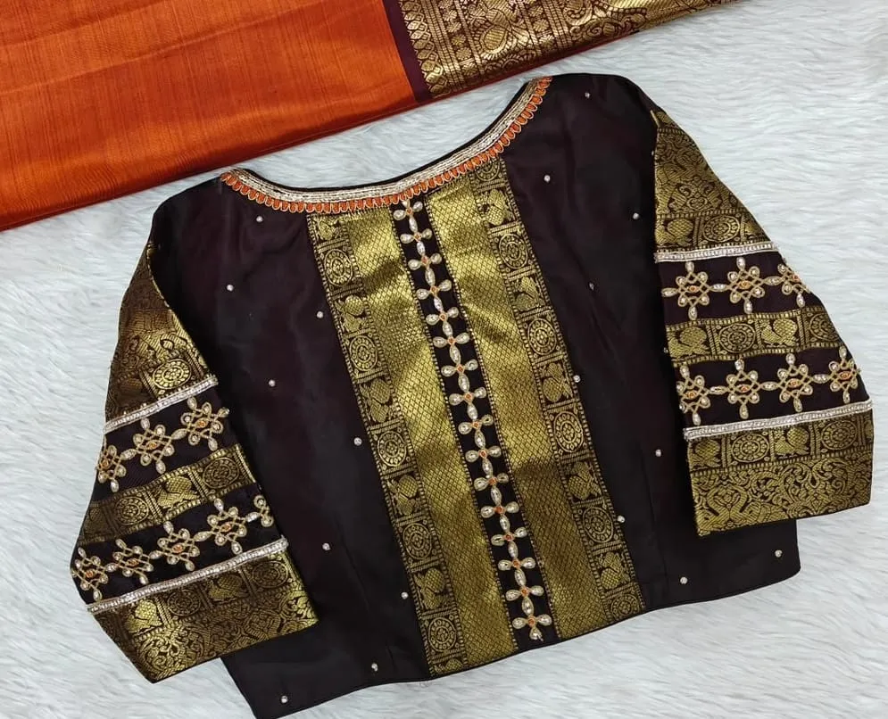 Elegant Black Handcrafted Maggam Work Blouse  Designer Look Under Budget