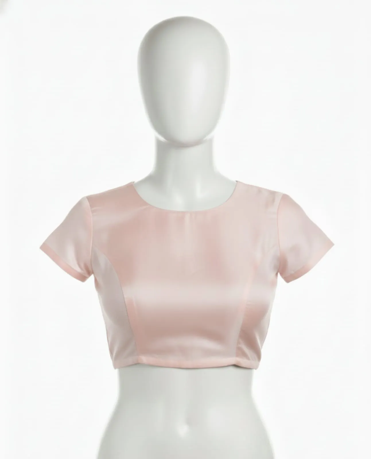 Elegant Peach Ready to Wear Blouse Design for Women Short Sleeves