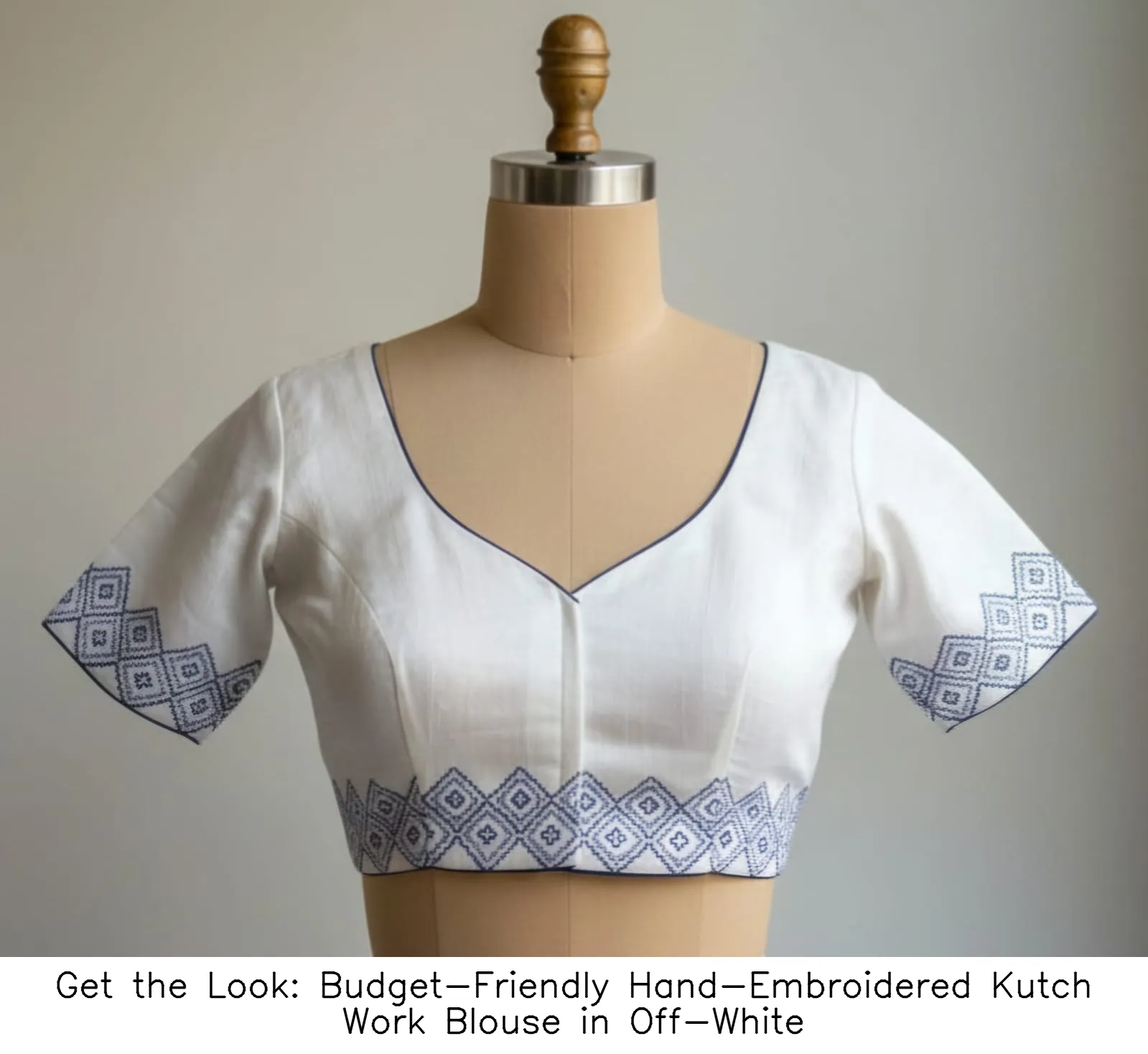 Handcrafted Kutch embroidery ready-to-wear blouse by KS Ethnic