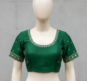 designer handcrafted maggam work blouse