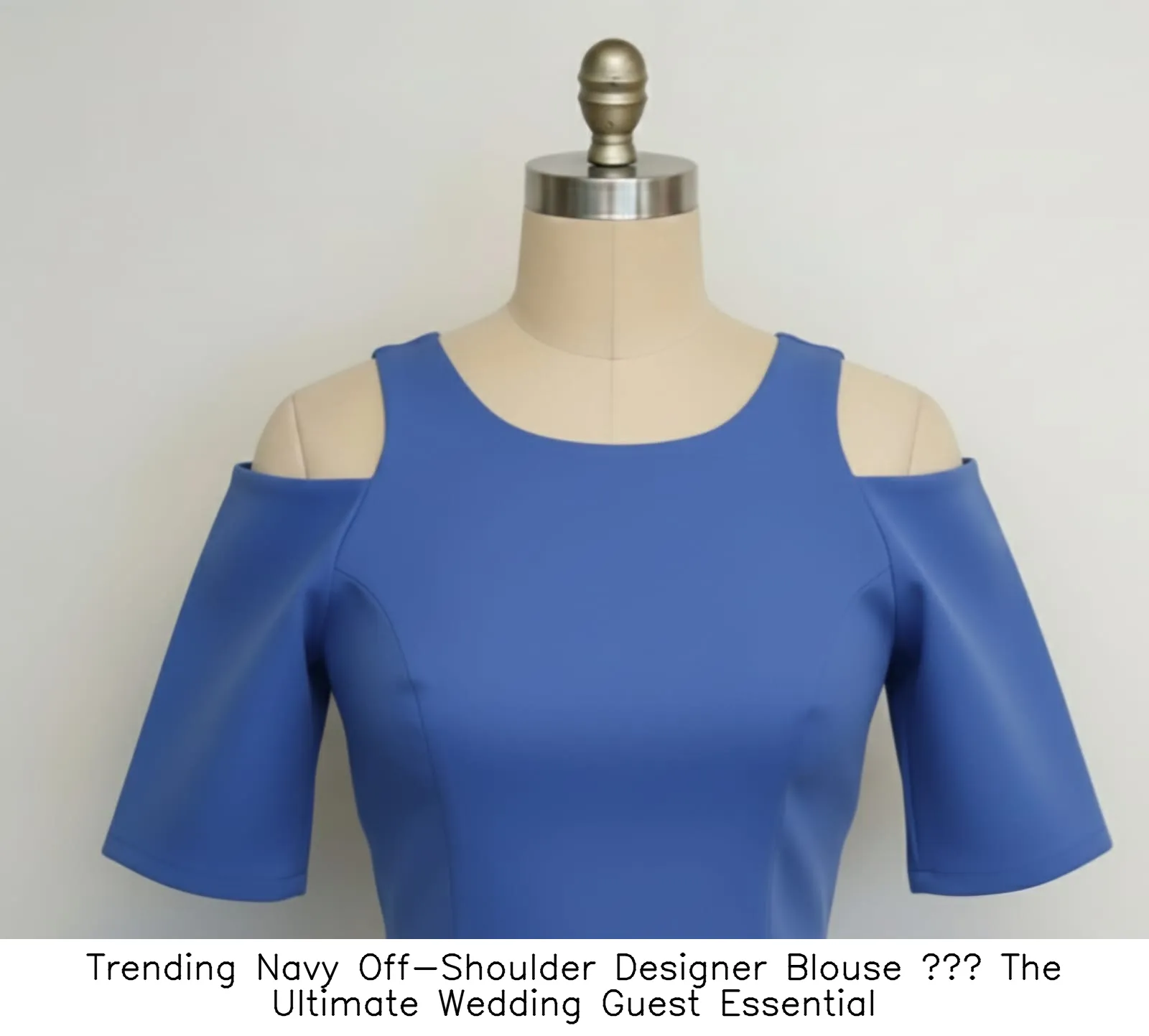 Trending Navy Off-Shoulder Designer Blouse – The Ultimate Wedding Guest Essential