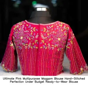 Bespoke cream high neck designer blouse for formal events