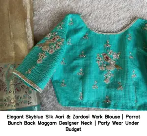 Handcrafted maroon bridal maggam work blouse with heavy gold zardosi and stone embroidery by KS Ethnic Hyderabad.