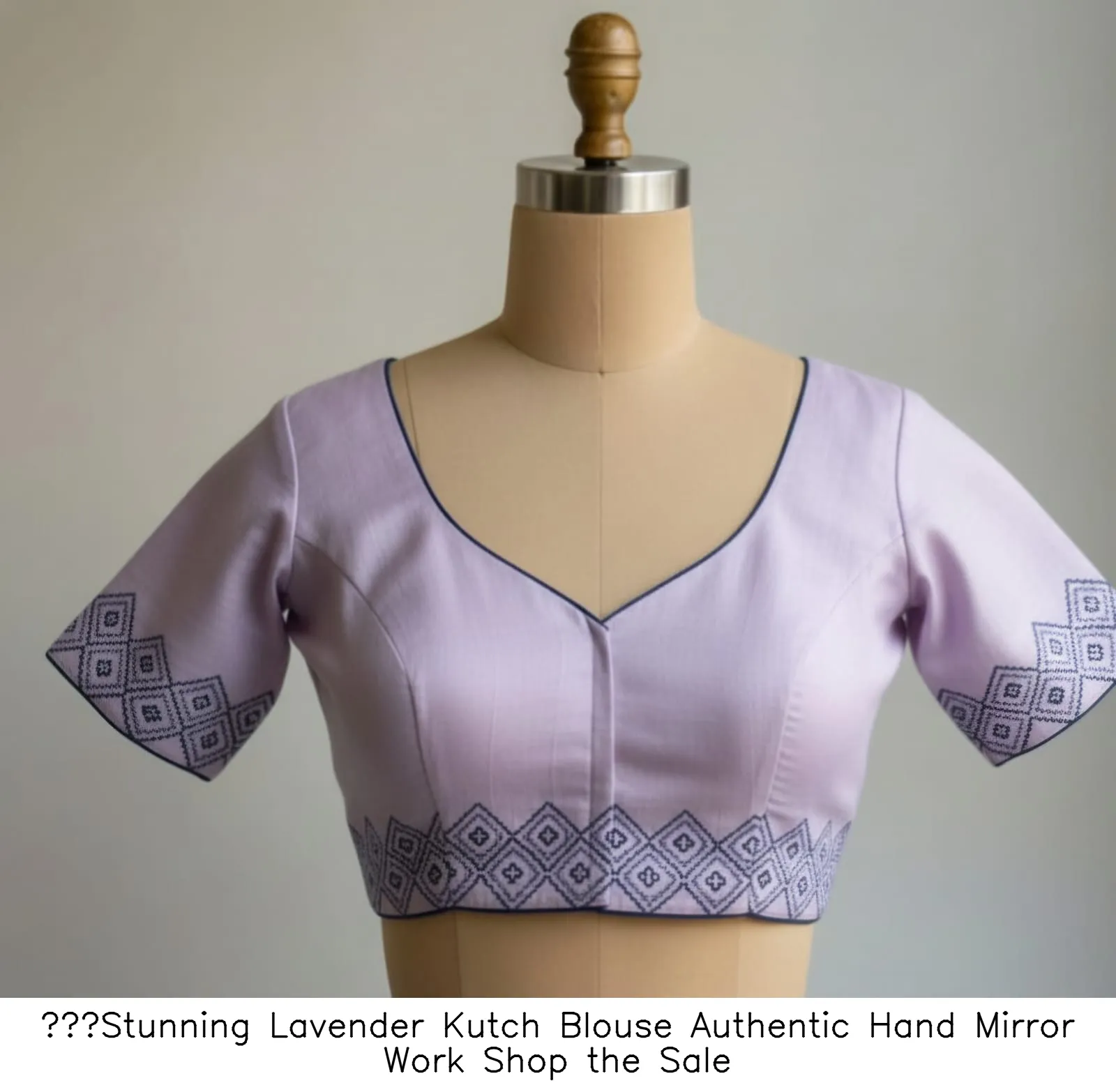 ​Stunning Lavender Kutch Blouse  Authentic Hand Mirror Work Shop the Sale