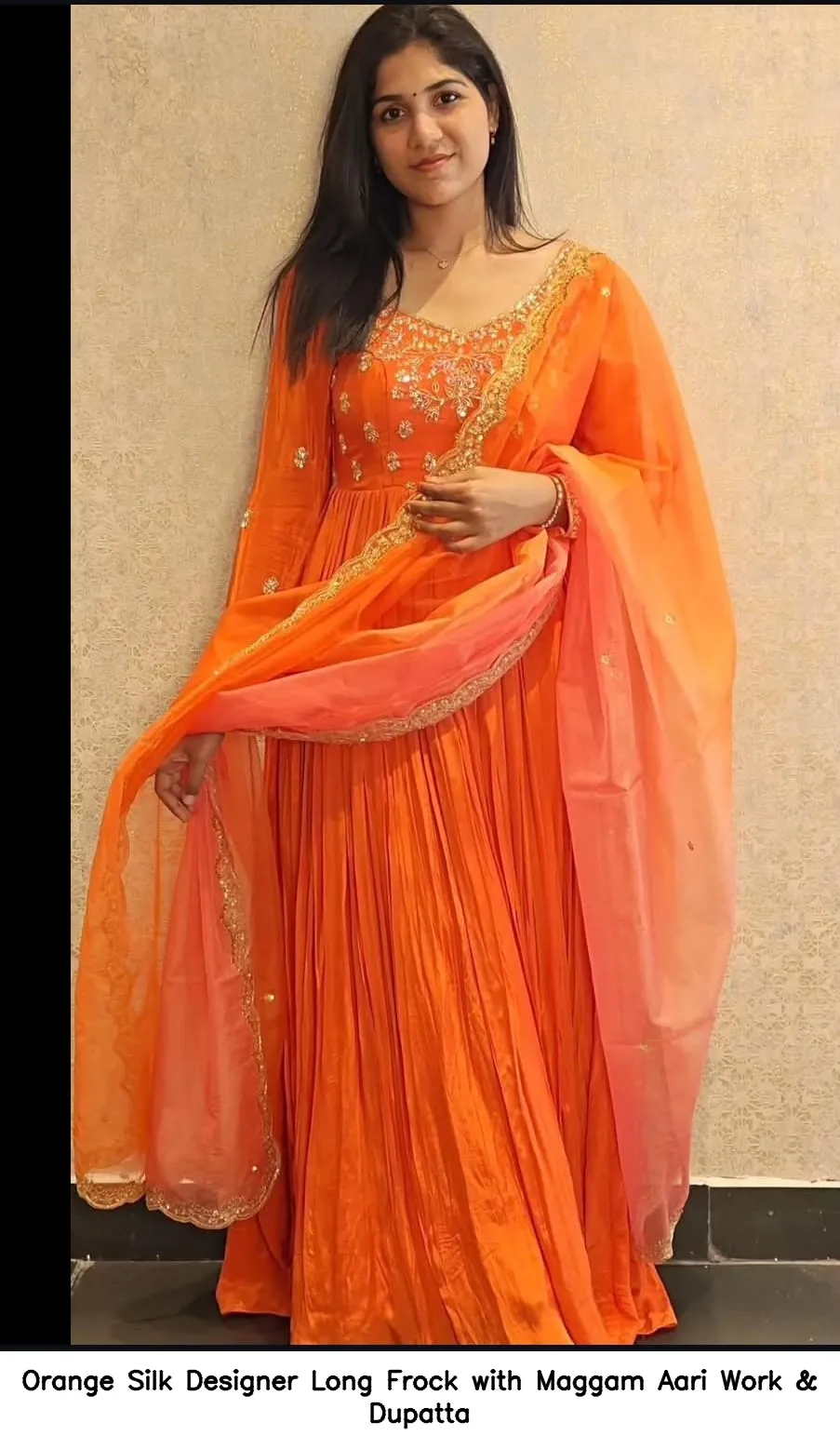 designer customised long frock anakali set