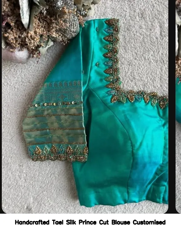 Handcrafted Tael Silk Prince Cut Blouse – Customised