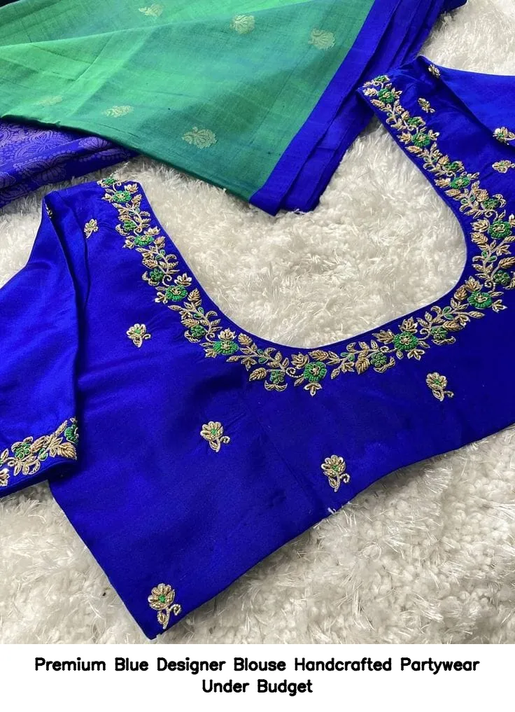 Premium Blue Designer Blouse – Handcrafted Partywear Under Budget - Image 2