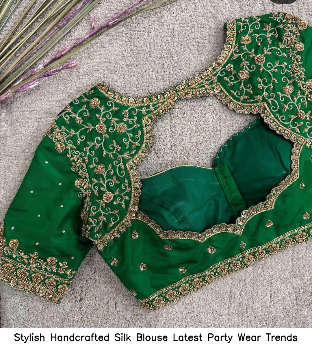 Stylish Handcrafted Silk Blouse – Latest Party Wear Trends - Image 2