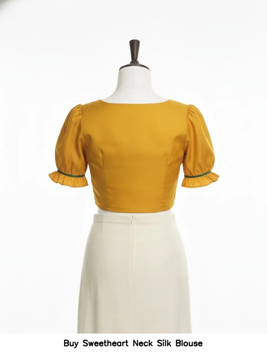 ​​​​Buy Sweetheart Neck Silk Blouse