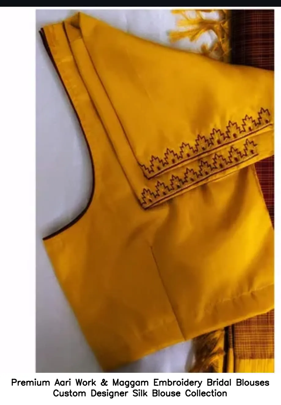 ​Premium Aari Work & Maggam Embroidery Bridal Blouses – Custom Designer Silk Blouse Collection