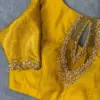 modern maggam work blouse for bride with soft comfortable fabric