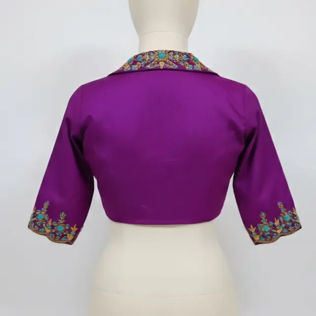 💜 Royal Elegance in Every Thread! 💜
Presenting our Purple Collar Neck Maggam Work Blouse — where tradition meets trend. Handcrafted with intricate detailing, rich zardosi touches, and a regal finish perfect for any festive or bridal look. ✨

✨ Fabric: Half Pattu / Raw Silk
✨ Customizable Colors & Sizes
✨ Perfect for Sarees & Lehengas

Make a royal statement this season! 👑
📩 DM to customize yours today.
➡️ Follow @sm_bridalworks for more exclusive Maggam designs & daily inspirations! 💫

#PurpleBlouse #MaggamWorkBlouse #CollarNeckDesign #SMBridalWorks #DesignerBlouse #ZardosiWork #BridalBlouseDesigns #TraditionalFashion #HandcraftedElegance #FollowForMore