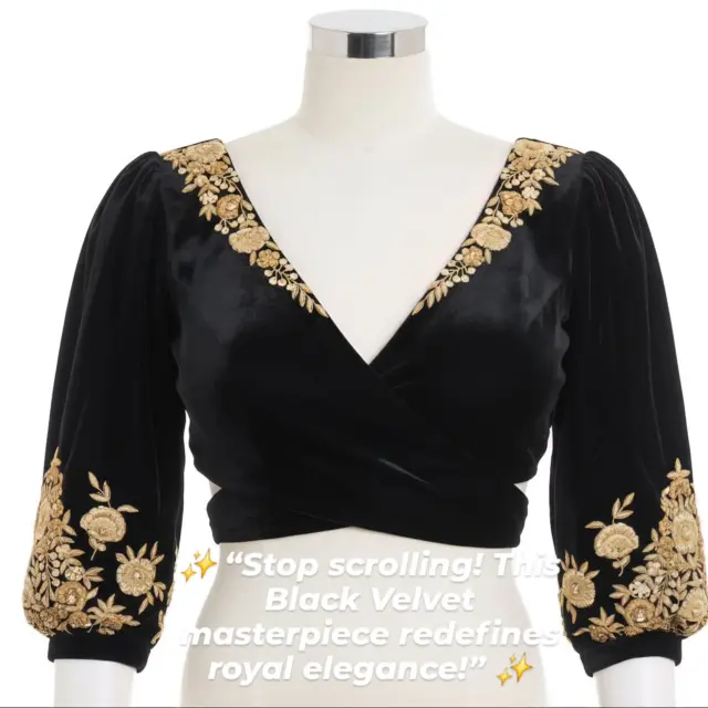 Drape yourself in timeless luxury with our Black Velvet Designer Maggam Work Blouse — where regal velvet meets intricate hand embroidery. 💫
Perfect for bridal, festive, and party occasions, this blouse exudes unmatched charm and sophistication.

🪡 Fabric: Premium Velvet
🎨 Work: Designer Maggam Embroidery
📦 Dispatch: 4 days
💰 Price: DM for details
📏 Custom colors & sizes available

Follow 👉 @sm_bridalworks for daily exclusive bridal blouse inspirations 💕

#BlackVelvetBlouse #DesignerMaggamWork #BridalBlouse #VelvetElegance #SMBridalworks #LuxuryBlouse #HandcraftedDesign #ZardosiWork #AariWorkBlouse #CustomBlouseDesign #EthnicElegance #VelvetVibes #BridalWear #TraditionalFashion #RoyalLook