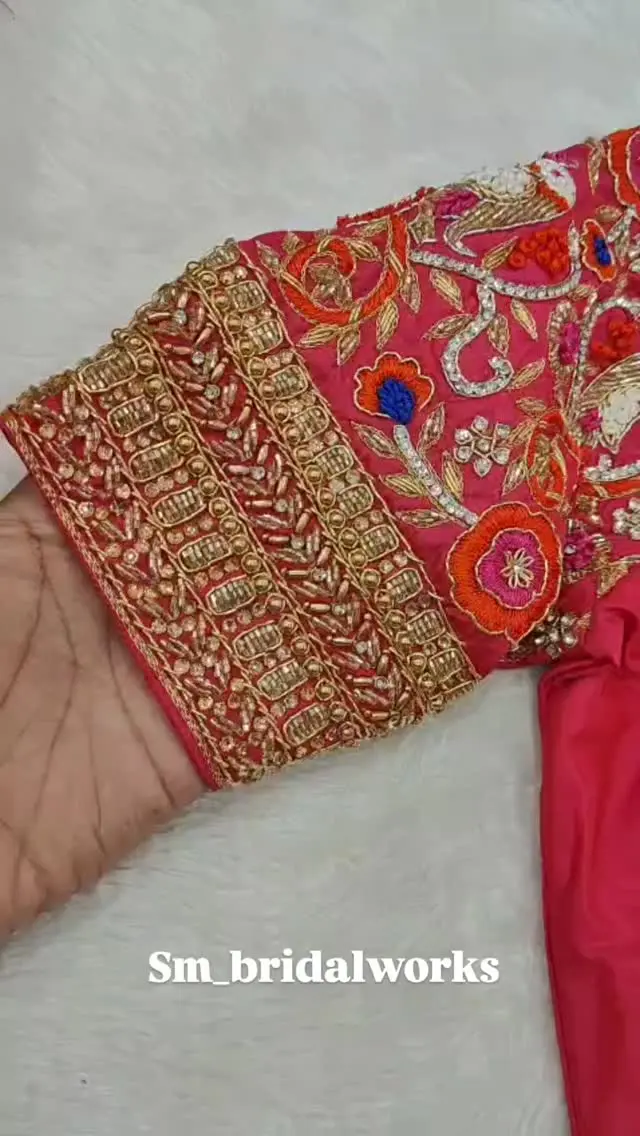 ✨ Reddish Pink Zardosi Maggam Work Blouse ✨

A masterpiece of elegance — this reddish pink Zardosi Maggam Work Blouse is designed to bring out the royal charm in every occasion. Crafted on rich Half Pattu fabric, it features intricate hand-embroidered zardosi detailing with a perfect blend of shimmer and tradition.

💫 Ideal for bridal wear and festive occasions
🪡 Premium craftsmanship from SM Bridalworks
🎨 Colours & sizes can be customized

📩 DM to book your customized blouse today!
#ZardosiBlouse #MaggamWorkBlouse #BridalBlouseDesigns #TraditionalElegance #SMBridalworks #CustomMadeBlouses #HandcraftedElegance #EthnicFashion #BridalGoals #AariWorkBlouse