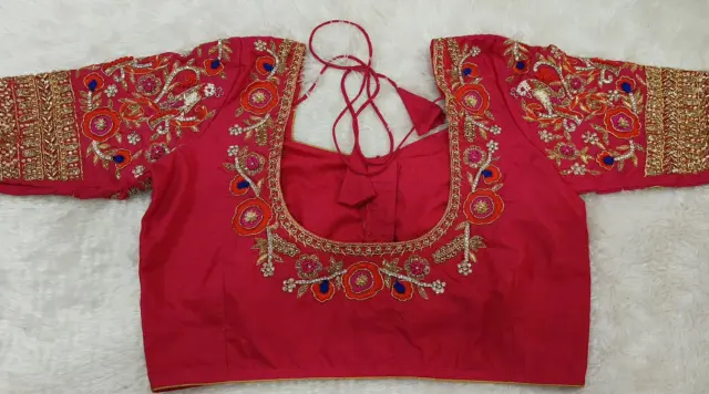 ✨ Reddish Pink Zardosi Maggam Work Blouse ✨

A masterpiece of elegance — this reddish pink Zardosi Maggam Work Blouse is designed to bring out the royal charm in every occasion. Crafted on rich Half Pattu fabric, it features intricate hand-embroidered zardosi detailing with a perfect blend of shimmer and tradition.

💫 Ideal for bridal wear and festive occasions
🪡 Premium craftsmanship from SM Bridalworks
🎨 Colours & sizes can be customized

📩 DM to book your customized blouse today!
#ZardosiBlouse #MaggamWorkBlouse #BridalBlouseDesigns #TraditionalElegance #SMBridalworks #CustomMadeBlouses #HandcraftedElegance #EthnicFashion #BridalGoals #AariWorkBlouse